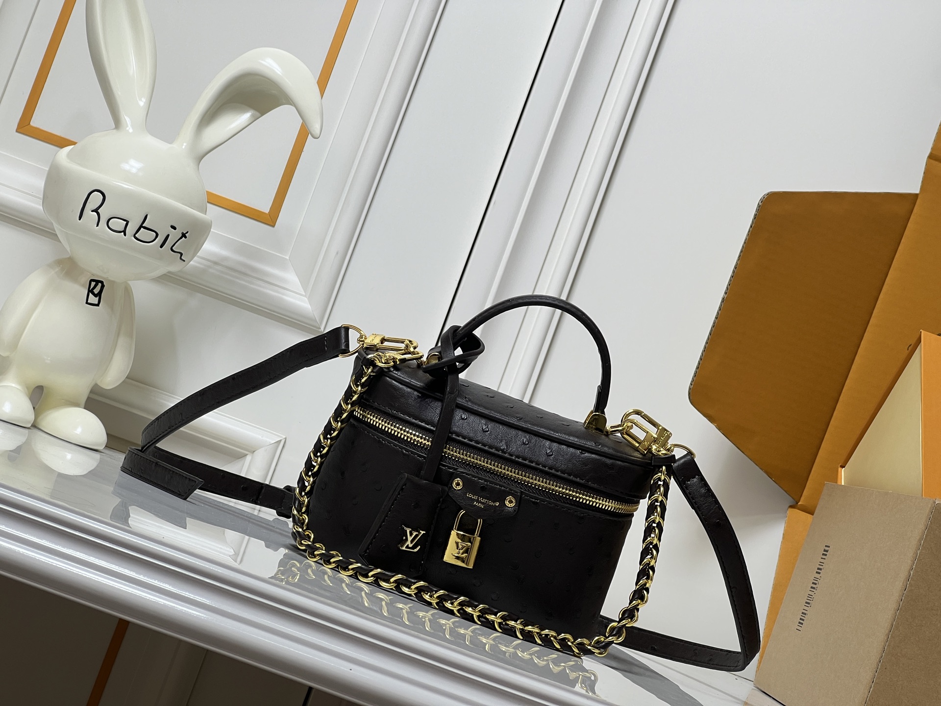 Louis Vuitton LV Classic Handbag Premium Canvas Model 163M26691 Zip Closure Street Style Luxury Accessory